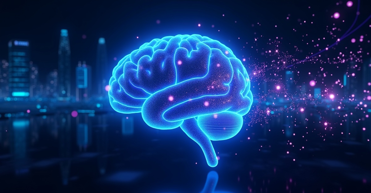 Abstract visualization of AI video generation technology